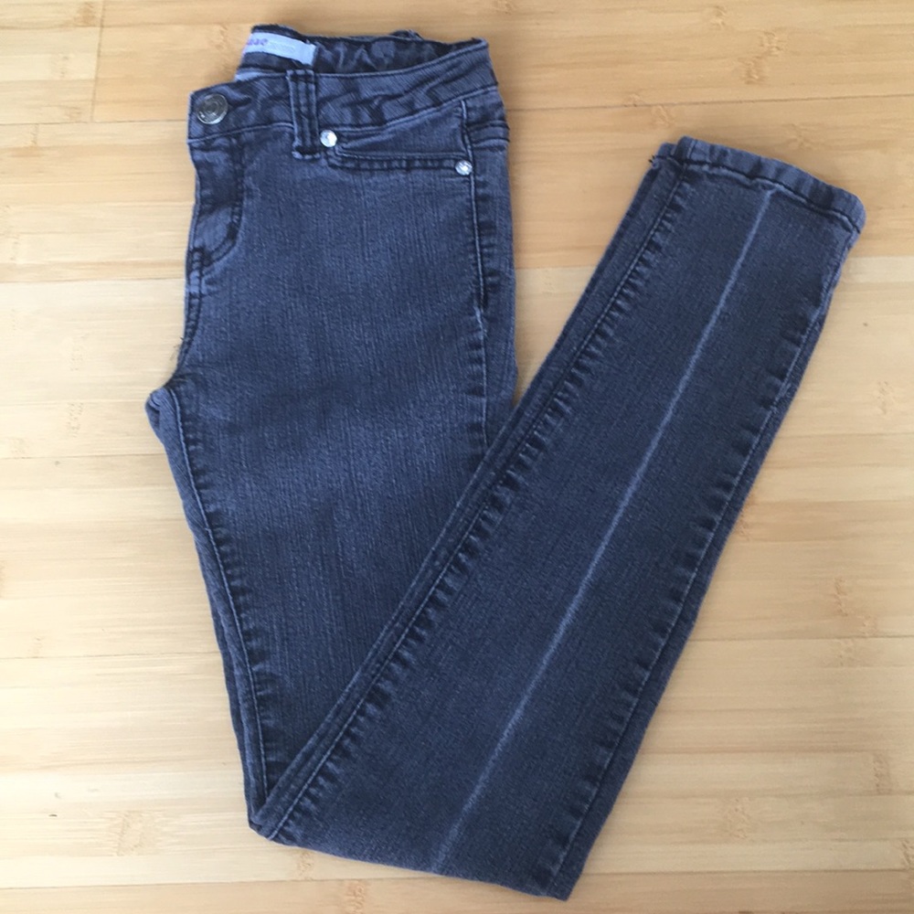 Girls Yaso Dark Grey Skinny Jeans (Size 14)